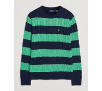 Polo Ralph Lauren Striped Cotton Cable Sweater Navy Green Combo Mehrfarbig XL