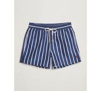 Polo Ralph Lauren Traveler Boxer Swimshorts Navy Vertical Wide Stripe Blau L