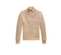 Polo Ralph Lauren Regular Fit Troyer mit Label-Stitching in Camel Melange, Größe XXL