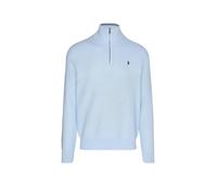 Polo Ralph Lauren Troyer Textured Half Zip – Baumwollpiqué, Regular Fit – Blau XL