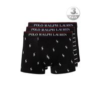 Ralph Lauren Classic Stretch Boxershorts schwarz weiß rot (3 Stück) - XL