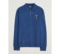Polo Ralph Lauren Washed Long Sleeve Bear Polo Rustic Navy Heather Blau M