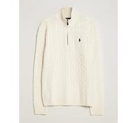 Polo Ralph Lauren Wool/Cashmere Cable Half Zip Andover Cream Weiß L