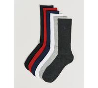 Polo Ralph Lauren6-Pack Cotton Crew SocksMulti Blau,Weiß,Schwarz,Grau,Rot One size