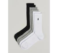 Polo Ralph Lauren6-Pack Crew SockGrey Grau,Weiß,Schwarz,Mehrfarbig One size