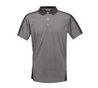 Regatta Poloshirt Professional Contrast Coolweave Wicking kurzarm – Seal Grey/Bl M