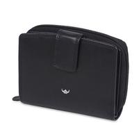 Golden Head Geldbörse Polo 1438 – Leder, RFID Protect, Kombischeintasche mit Riegel – Schwarz
