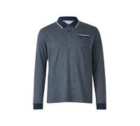 Langarm-Polo mit Bündchen in Melange-Optik 3XL blau 2176662.58W1.3XL