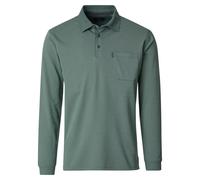 Casa Moda Poloshirt Regular Fit Langarm Grün Einfarbig Größe L
