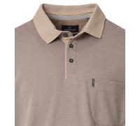 Casa Moda Regular Fit Longsleeve Poloshirt beige, Einfarbig