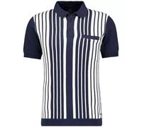 RAGMAN Regular Fit Strickpolo marine, Gestreift