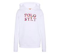 POLO SYLT Hoodie im floralen Logo-Design, weiß, 122/128 11-0601 Bright White