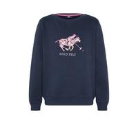 Polo Sylt Mädchen-Sweater mit geblümtem Logo - GOTS zertifiziert Dunkel Blau (Total Eclipse) 122/128