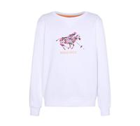 Polo Sylt Mädchen-Sweater mit geblümtem Logo - GOTS zertifiziert Weiß (Bright White) 122/128