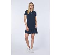 Polo Sylt Damen Polokleid aus Baumwollpiqué mit Volantsaum, Total Eclip, S