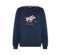 Polo Sylt Mädchen-Sweater mit geblümtem Logo - GOTS zertifiziert Dunkel Blau (Total Eclipse) 122/128