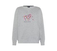 Polo Sylt Mädchen-Sweater mit geblümtem Logo - GOTS zertifiziert Hell Grau (Neutral Gray Melange) 158/164