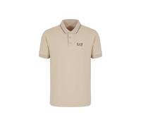 EA7 Emporio Armani Herren-Poloshirt Core Identity Piqué Stretch, 8NPF16, Beige (Cobblestone), XXL