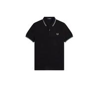 POLO UOMO FRED PERRY M3600 BLK/CYBLU/LGTRST