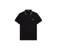 POLO UOMO FRED PERRY M3600 BLK/CYBLU/LGTRST