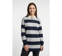 Polokleid CALVIN KLEIN JEANS "VARSITY STRIPE MINI POLO", Damen, Gr. L (42), N-Gr, baritone blau stripe, Web, Obermaterial: 100% Baumwolle, gestreift, regular fit mini, Rundhals, eingesetzt Rippbündche