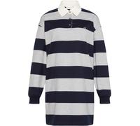 Polokleid CALVIN KLEIN JEANS "VARSITY STRIPE MINI POLO", Damen, Gr. S (38), N-Gr, baritone blau stripe, Web, Obermaterial: 100% Baumwolle, gestreift, regular fit mini, Rundhals, eingesetzt Rippbündche