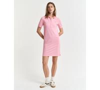 Polokleid GANT "SHIELD SS PIQUE POLO DRESS", Damen, Gr. XS, N-Gr, pink (geranium pink), Web, Obermaterial: 100% Baumwolle, regular fit ca. Mitte Oberschenkel, Kleider Polokleid (17176927-XS)