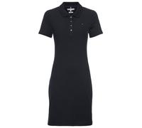 Polokleid TOMMY HILFIGER "1985 POLO DRESS SHORT SLEEVE", Damen, Gr. S (36), N-Gr, blau (desert_sky), Piqué, Obermaterial: 97% Baumwolle, 3% Elasthan, unifarben, slim fit kniefrei, abgesteppte Kante, K