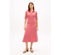 Polokleid TOMMY HILFIGER "GOLD BUTTON F&F MIDI DRESS", Damen, Gr. XS (34), N-Gr, small brt stp fireworks, calico, Jersey, Obermaterial: 100% Baumwolle, gestreift, gerade wadenlang, Kleider, mit Logo-S