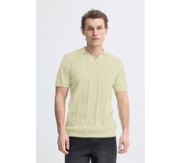 Polokragenpullover BLEND "BHBARON SPLIT POLO PPNOOS", Herren, Gr. S, beige (alfalfa), Strick, Obermaterial: 100% Baumwolle, unifarben, regular fit normal, V-Ausschnitt, Pullover, aus Baumwolle, Regula