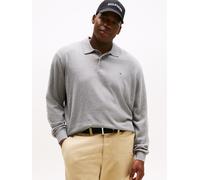 Polokragenpullover "BT-PIMA ORG CTN CASH", Herren, Gr. 5XL, grau (medium grau heather), Strick, Obermaterial: 92% Baumwolle, 8% Kaschmir, TOMMY HILFIGER BIG & TALL, Bündchen, Pullover, Große Größen, r