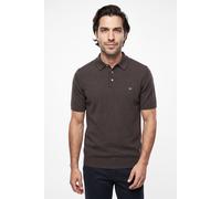 Polokragenpullover FYNCH-HATTON, Herren, Gr. XL, braun (soil), Strick, Obermaterial: 100% Wolle, bestickt, meliert, regular fit hüftbedeckend, Rundhals, abgesteppte Kante, Pullover, Sommershirt mit St