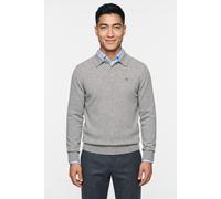 Polokragenpullover GANT "SUPERFINE LAMBSWOOL", Herren, Gr. M, grau (grau melange), Strick, Obermaterial: 100% Wolle, regular fit normal, Rippbündchen, Pullover, melierte Optik, normale Passform (45028