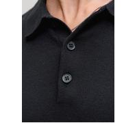 Polokragenpullover "JJEBASIC KNIT LS POLO SN PLS", Herren, Gr. 4XL, schwarz, Strick, Obermaterial: 100% Baumwolle, JACK & JONES PLUSSIZE, unifarben, regular fit normal, ohne Ausschnitt, Bündchen, Pull