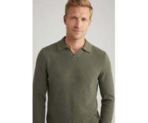 Polokragenpullover JOOP JEANS "Ove", Herren, Gr. M, medium beige, Strick, Obermaterial: 100% Baumwolle, clean, unifarben, normal, Pullover, mit feinem Strukturmuster (88077712-M) medium beige