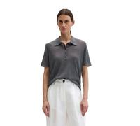 Polokragenpullover MARC O'POLO "aus reinem Leinen", Damen, Gr. XXL, oxide grau, Obermaterial: 100% Leinen, unifarben, Pullover (30139814-XXL) oxide grau