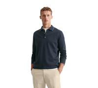 Polokragenpullover MARC O'POLO, Herren, Gr. S, blau (schwarz navy), Feinstrick, Obermaterial: 100% Baumwolle, regular fit normal, Bündchen, Pullover, elegante, dicht gestrickte Milano-Struktur (768710