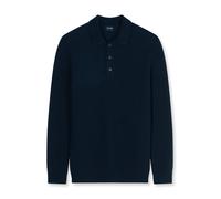 Polokragenpullover OLYMP "Casual", Herren, Gr. 3XL, marine, Strick, Obermaterial: 39% Baumwolle, 30% Wolle, 15% Polyacryl, 15% Polyamid, 1% Elasthan, unifarben, regular fit normal, Rundhals, Rippbündc