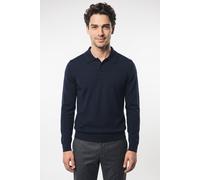 Polokragenpullover OLYMP "Casual", Herren, Gr. 3XL, marine, Strick, Obermaterial: 100% Schurwolle, regular fit normal, Rippbündchen, Pullover, regular fit (70960522-XXXL) marine