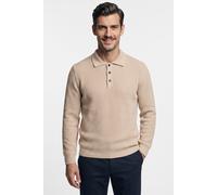 OLYMP Casual Regular Fit Pullover hellbeige, Einfarbig