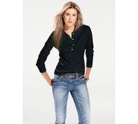 Polokragenpullover "Polopullover", Damen, Gr. 42, schwarz, 100% Baumwolle, B.C. BEST CONNECTIONS BY HEINE, unifarben, Pullover, Topseller (86464046-42) schwarz