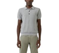 Polokragenpullover S.OLIVER, Herren, Gr. L, grau, Strick, Obermaterial: 100% Baumwolle, unifarben, regular fit normal, ohne Ausschnitt, Rippbündchen, Pullover, mit Rippbündchen (27261413-L) grau