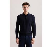 Polokragenpullover SEIDENSTICKER "Schwarze Rose", Herren, Gr. 3XL, dunkelblau, 100% Wolle, unifarben, regular fit, Pullover, 1/1 Kragen Uni (28863369-XXXL) dunkelblau