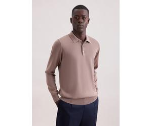 Polokragenpullover SEIDENSTICKER "Schwarze Rose", Herren, Gr. L, pecan, 100% Wolle, unifarben, regular fit, Pullover, 1/1 Kragen Uni (56576859-L) pecan
