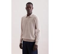 Polokragenpullover SEIDENSTICKER "Schwarze Rose", Herren, Gr. M, beige, 100% Wolle, unifarben, regular fit, Pullover, 1/1 Kragen Uni (58073933-M) beige