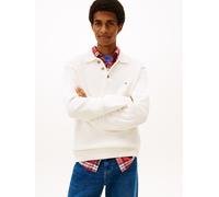 Polokragenpullover TOMMY JEANS "TJM ESSENTIAL POLO", Herren, Gr. XL, ancient weiß, Strick, Obermaterial: 100% Baumwolle, slim fit normal, Rippbündchen, Pullover, slim fit, Feinstrick (51386662-XL) anc