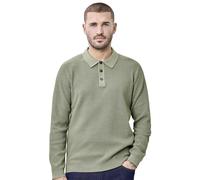 Polokragenpullover VENTI "VENTI Polo-Shirt langarm gemustert", Herren, Gr. XL, hellgrün, 100% Baumwolle, Pullover (21123069-XL) hellgrün