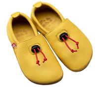 Pololo Barfuß Hausschuh "Cordel" aus pflanzlich gegerbtem Leder mit Ledersohle, Größen 20-34 Gelb 20