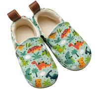 Pololo Barfuß-Hausschuhe aus Seaqual Yarn, Futter aus Baumwolle (organic) vegan, Größen 18/19 - 26/27 Dino 20/21