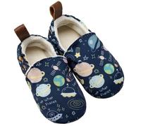 Pololo Barfuß-Hausschuhe aus Seaqual Yarn, Futter aus Baumwolle (organic) vegan, Größen 18/19 - 26/27 Universum 18/19